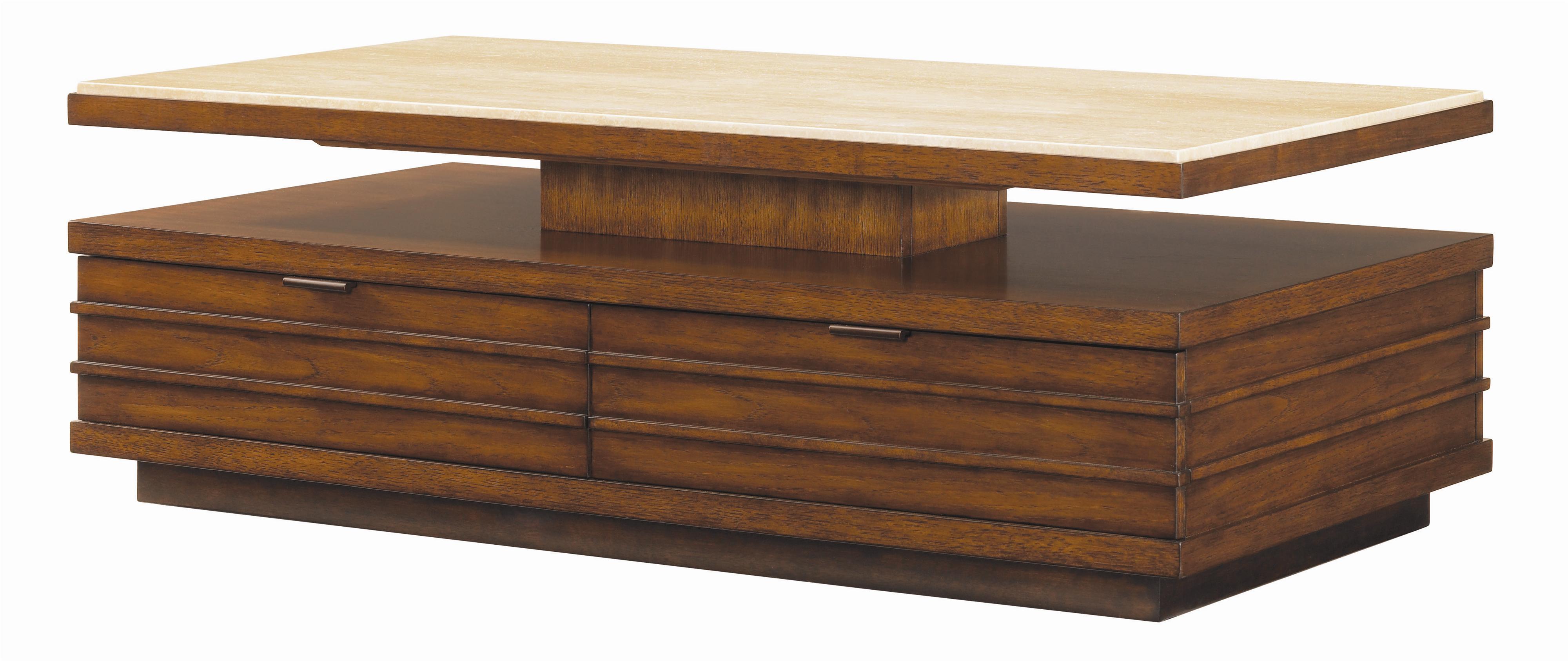 Tommy Bahama Home Ocean Club 536953C Stone Top Solstice Cocktail Table